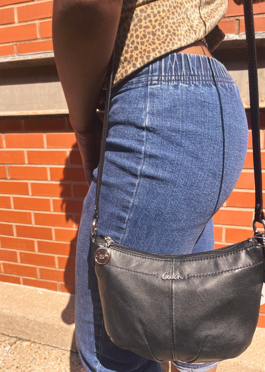 Black Mini Coach Shoulder Bag