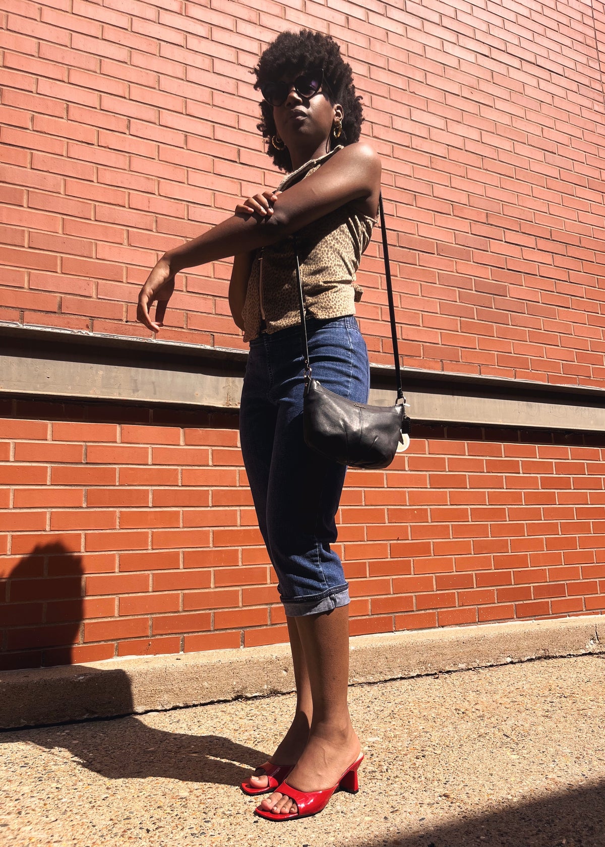 Black Mini Coach Shoulder Bag